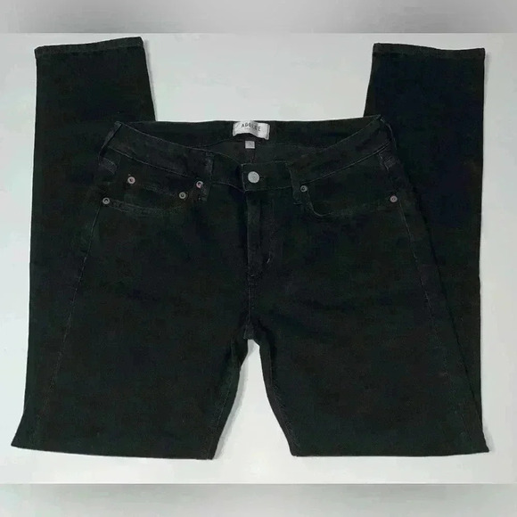 Agolde Devon Low Rise Stacked Stovepipe Jeans Size 28 / 6 Black NWOT - Picture 2 of 8
